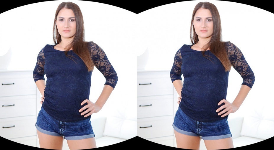 Steamy Solo of the Hot Busty Babe in Tight Shorts thumb main